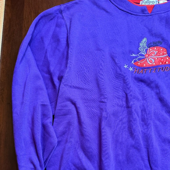 Red Hat Lady Red Hat Sweatshirt Long Sleeve Red and Purple 3X "Hatitude" - Picture 8 of 10